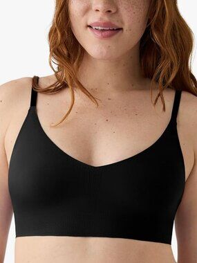 True and Co 16821 Women's Body Triangle Convertible Strap Wire-Free Bra LG Black